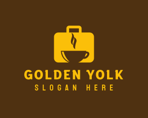 Golden Suitcase Cafe  logo design