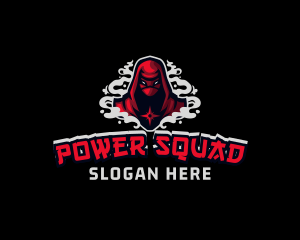 Squad - Gaming Ninja Shuriken logo design