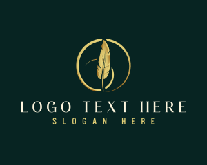 Elegant - Premium Publishing Quill logo design