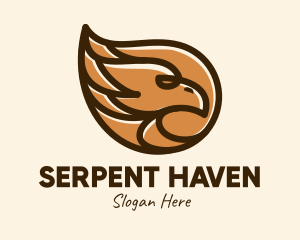 Brown Eagle Head  logo design