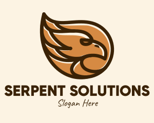 Brown Eagle Head  logo design