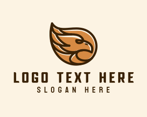 Animal - Brown Eagle Head logo design