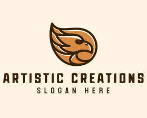 Brown Eagle Head  logo design