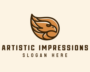 Brown Eagle Head  logo design