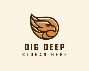 Brown Eagle Head  logo design