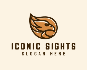 Brown Eagle Head  logo design