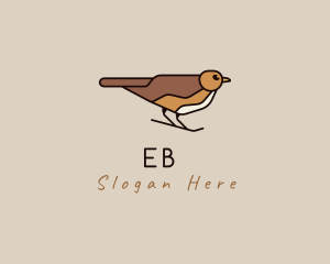 Nature Sparrow Bird Logo