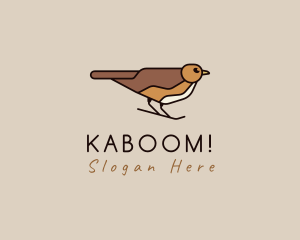 Nature Sparrow Bird Logo