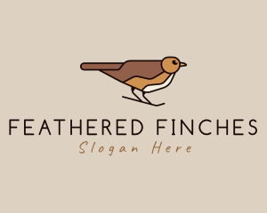 Nature Sparrow Bird logo design