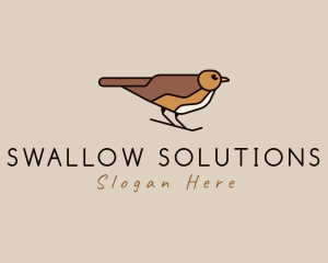 Swallow - Nature Sparrow Bird logo design