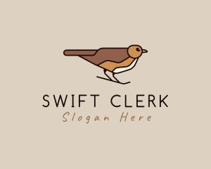 Nature Sparrow Bird logo design