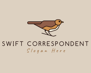 Nature Sparrow Bird logo design