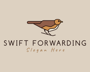 Nature Sparrow Bird logo design