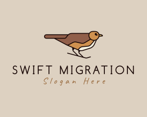 Nature Sparrow Bird logo design