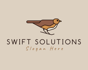 Swift - Nature Sparrow Bird logo design