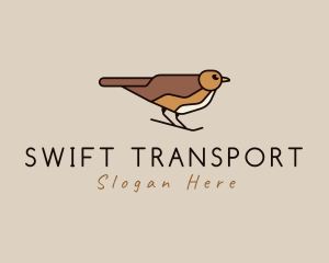 Nature Sparrow Bird logo design