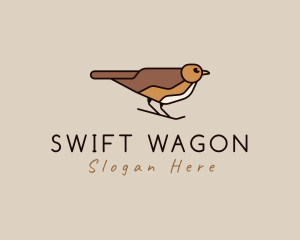 Nature Sparrow Bird logo design