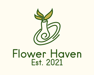 Natural Flower Vase logo design