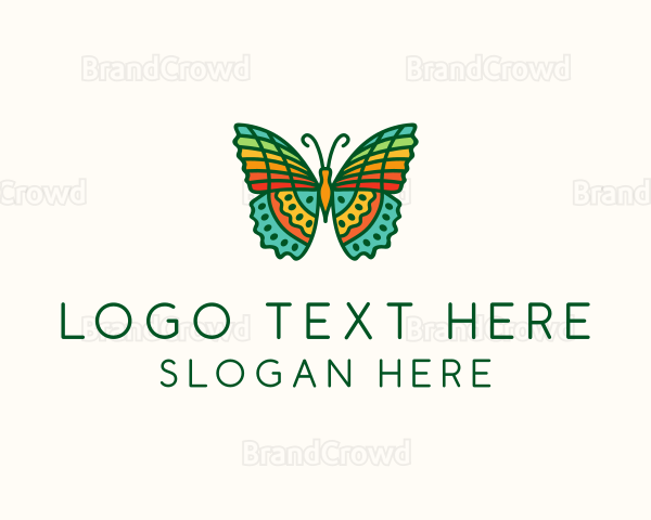 Colorful Tropical Butterfly Logo