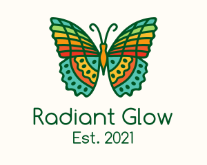 Radiant - Tropical Radiant Butterfly logo design