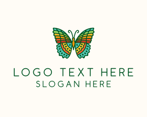 Radiant - Colorful Tropical Butterfly logo design