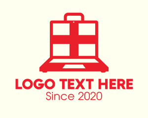 Doctor - Red Emergency Kit Laptop logo design