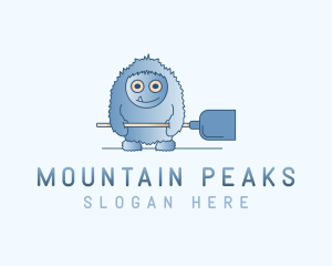 Himalayas - Mountain Yeti Shovel logo design