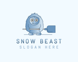 Yeti - Mountain Yeti Shovel logo design