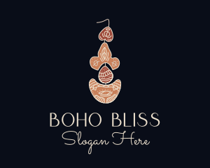 Bohemian Earring Craft logo design