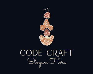 Bohemian Earring Craft logo design