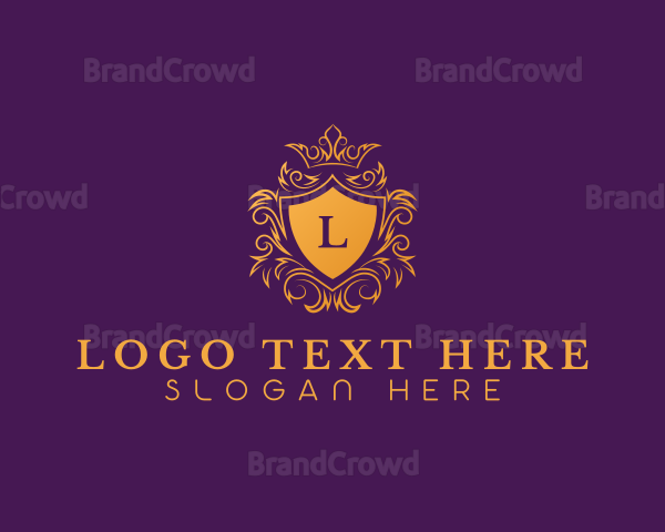 Crest Luxury Crown Shield Logo