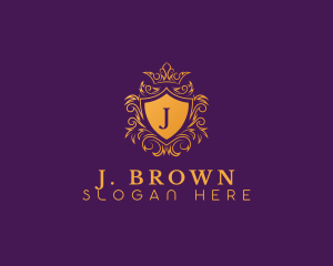 Crest Luxury Crown Shield logo design