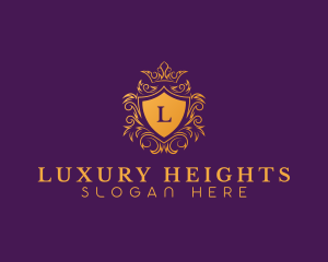 Crest Luxury Crown Shield logo design