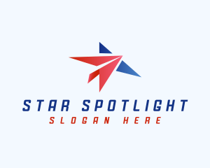 Origami Plane Star logo design