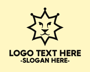 Head - Sheriff Star Lion logo design