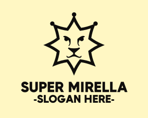 Zoo - Sheriff Star Lion logo design