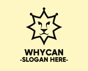Gold Lion - Sheriff Star Lion logo design