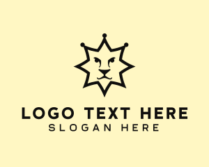 Zoo - Sheriff Star Lion logo design