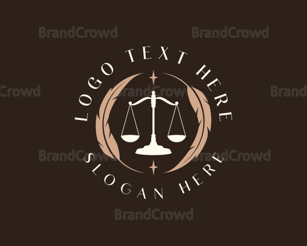 Legal Feather Scale Logo
