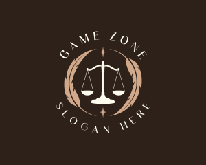 Judiciary - Legal Feather Scale logo design