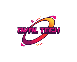 Oval - Galaxy Y2K Orbit logo design