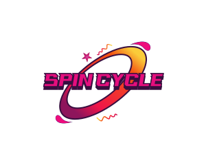 Spinning - Galaxy Y2K Orbit logo design