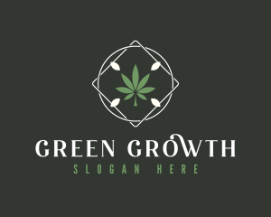 Cannabis Weed Leaf logo design