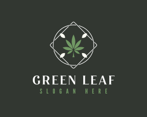 Weed - Cannabis Weed Leaf logo design