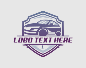 Driving - Gradient Race Car logo design
