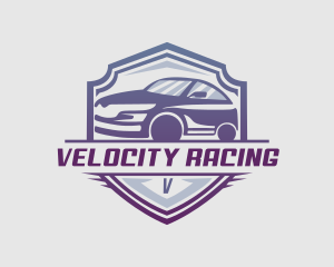 Gradient Race Car logo design