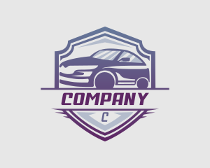 Racer - Gradient Race Car logo design