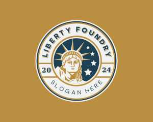 America Liberty Statue logo design