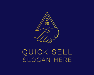 Sell - Real Estate House Hand logo design