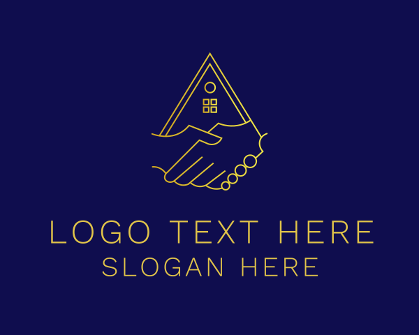 Real Estate Agent - Real Estate House Hand logo design